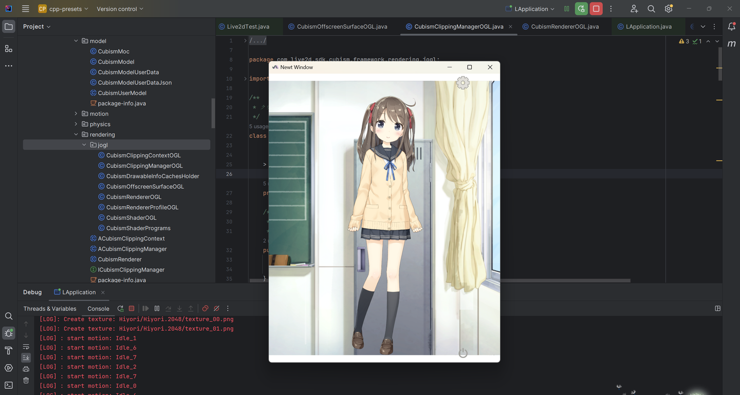 JavaCPP探索(1) – 使用JavaCPP包装Live2D的本地库Live2DCubism